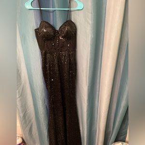 Lasting Memories Sequin Maxi Dress - Black